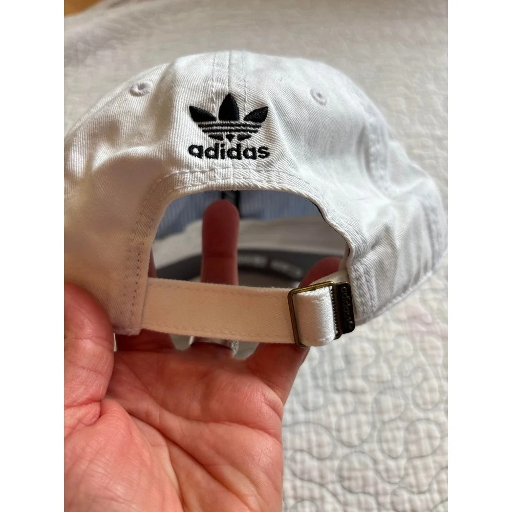 Adidas Originals Trefoil Baseball Cap White Black Adjustable